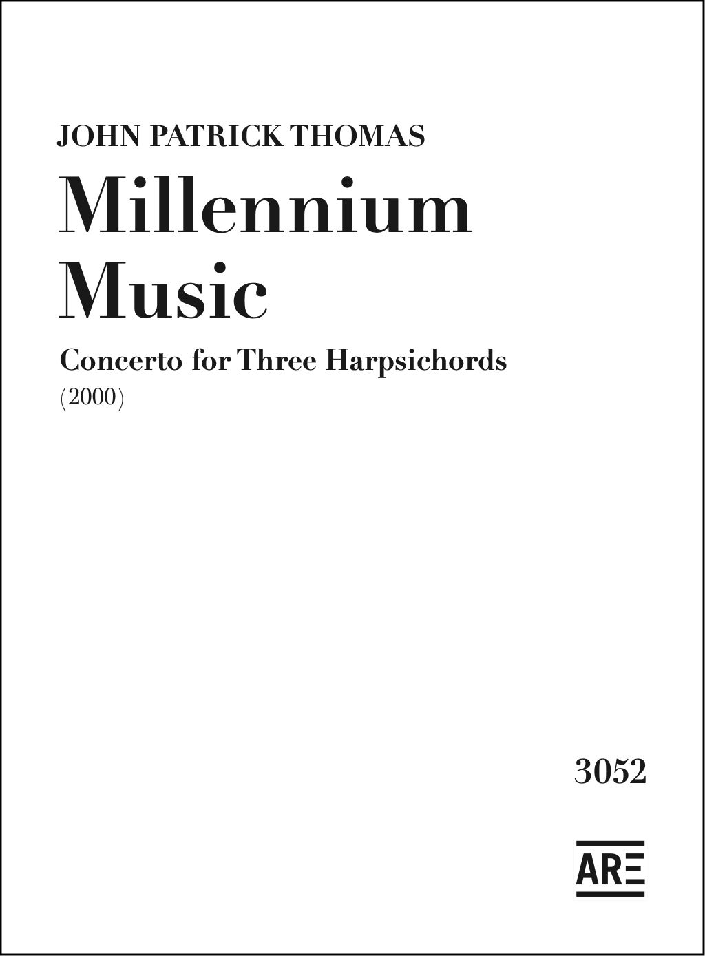 Score - Millenium Music - John Patrick Thomas